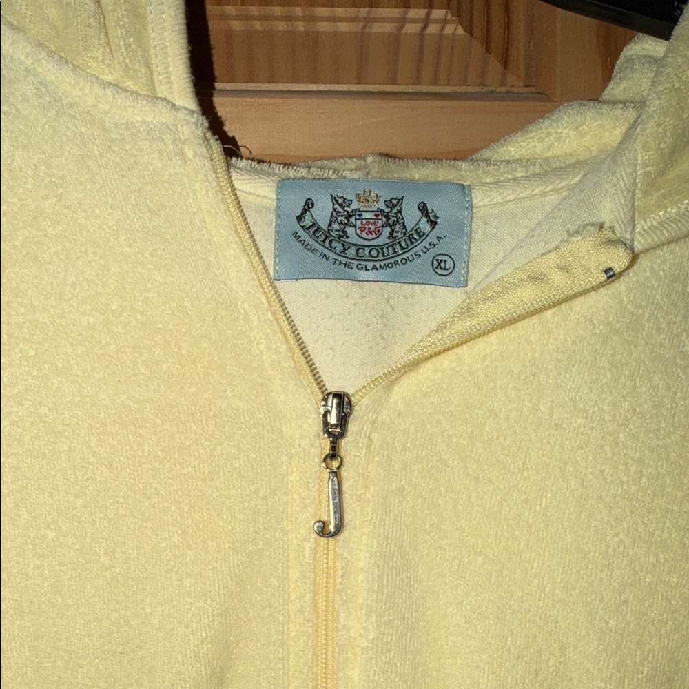 Vintage Juicy by Couture Yellow Terry Hoodie